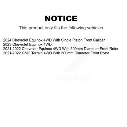 Hub Bearing Coat Brake Rotor Pad Front Rear Kit (10Pc) For Chevrolet Equinox GMC