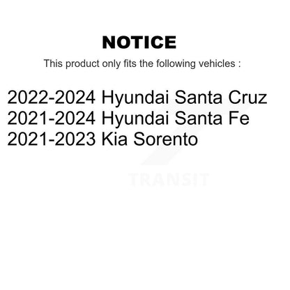 Hub Bearing Coat Brake Rotor Pad Front Kit For Hyundai Santa Fe Kia Sorento Cruz