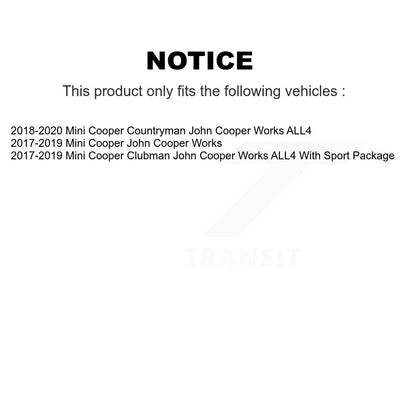 Hub Bearing Disc Brake Rotor & Pads Front Kit For Mini Cooper Countryman Clubman