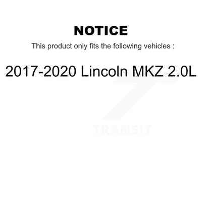 Hub Bearing Assembly Brake Rotor & Pads Front Kit For 2017-2020 Lincoln MKZ 2.0L