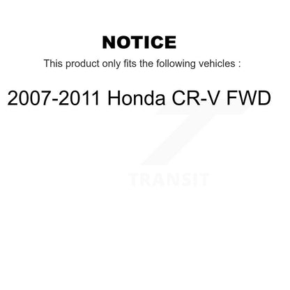 Hub Bearing Brake Rotor & Pad Front Rear Kit (10Pc) For 2007-2011 Honda CR-V FWD