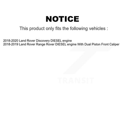Wheel Bearing Disc Brake Rotor And Pads Front Kit For Land Rover Discovery Range