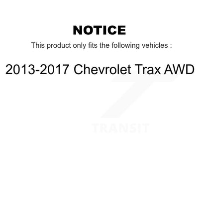 Bearing Coated Brake Rotor Pad Shoe Front Rear Kit (10Pc) For Chevrolet Trax AWD
