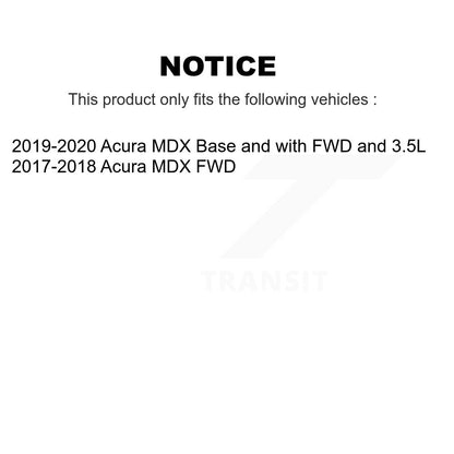 Wheel Hub Bearing Disc Brake Rotors And Pads Front Rear Kit (10Pc) For Acura MDX