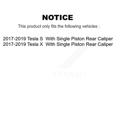 Hub Bearing Disc Brake Rotor & Pad Front Rear Kit (10Pc) For 2017-2019 Tesla X S