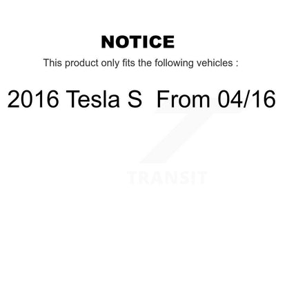 Hub Bearing Brake Rotor & Pads Front Rear Kit (10Pc) For 2016 Tesla S From 04 16