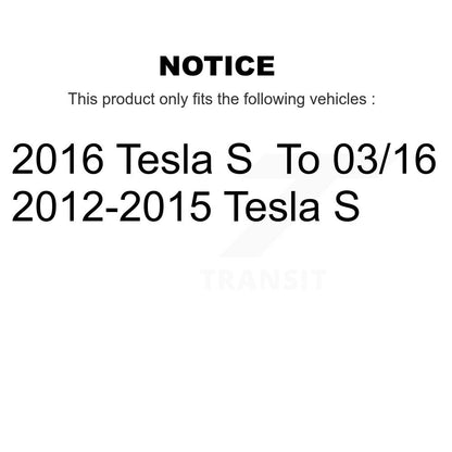 Hub Bearing Disc Brake Rotors And Ceramic Pads Front Rear Kit (10Pc) For Tesla S
