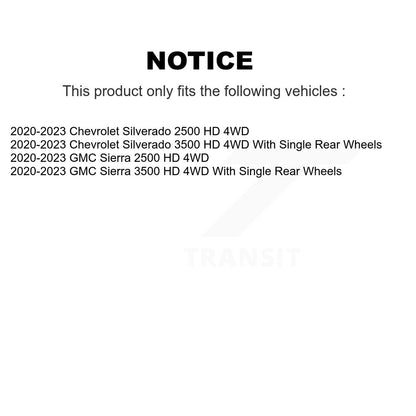 Hub Bearing Drill Slot Brake Rotor Pads Front Kit For GMC Chevrolet Silverado HD