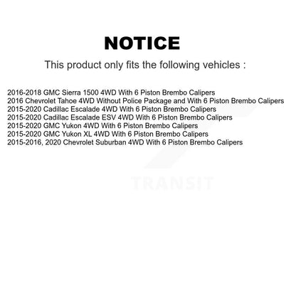 Hub Bearing Coat Brake Rotor Pads Shoe Front Rear Kit (10Pc) For GMC Sierra 1500