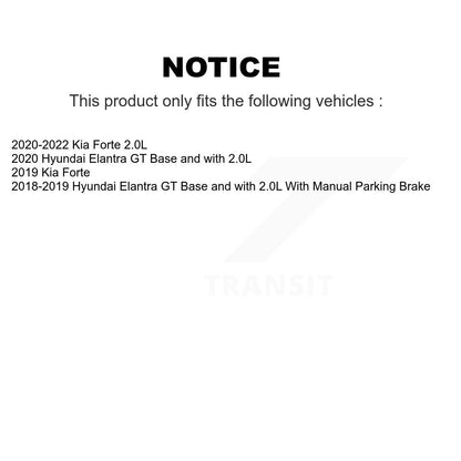 Hub Bearing Coat Brake Rotor Pads Front Rear Kit (10Pc) For Kia Forte Hyundai GT