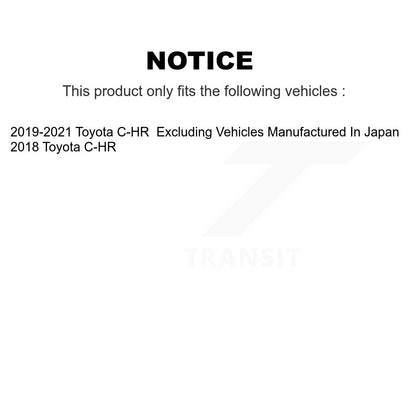 Hub Bearing Assembly Coated Disc Brake Rotors And Pads Front Kit For Toyota C-HR