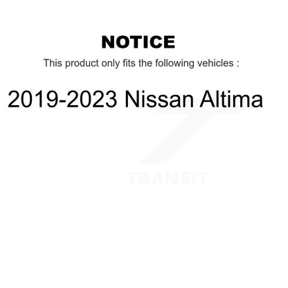 Hub Bearing Assembly Disc Brake Rotor Pads Front Kit For 2019-2023 Nissan Altima