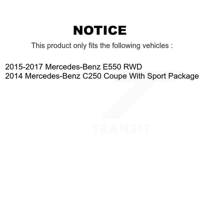 Hub Bearing Assembly Disc Brake Rotor Pads Front Kit For Mercedes-Benz C250 E550