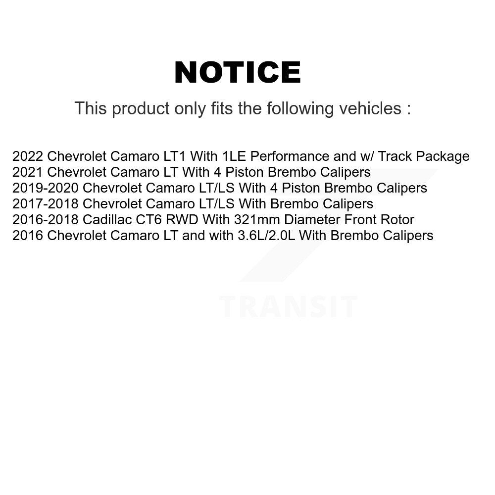 Hub Bearing Brake Rotor Pads Front Rear Kit (10Pc) For Chevrolet Camaro Cadillac