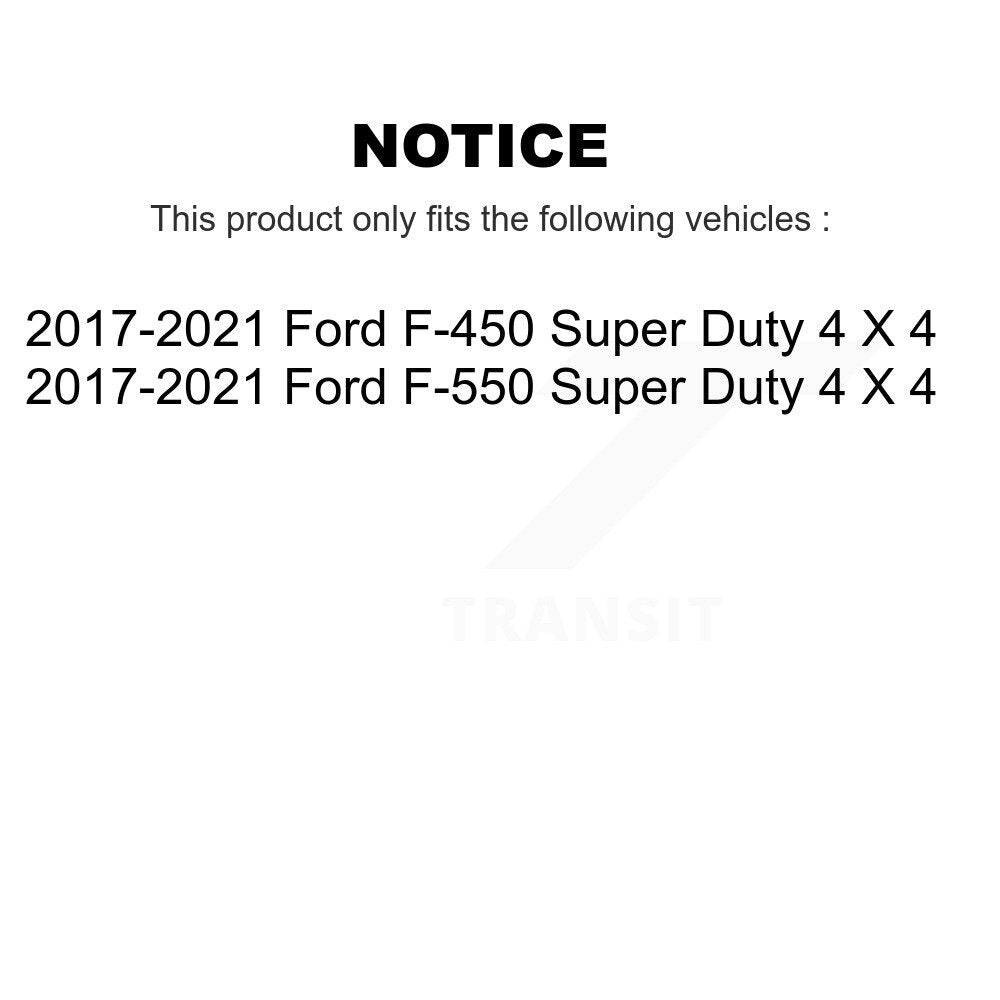 Hub Bearing Coat Brake Rotor Pad Front Kit For Ford F-450 Super Duty F-550 4 X