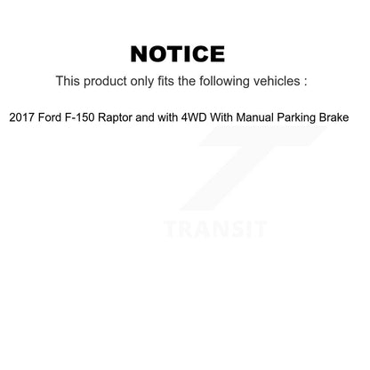 Hub Bearing Coated Brake Rotor And Pad Shoe Front Rear Kit (10Pc) For Ford F-150