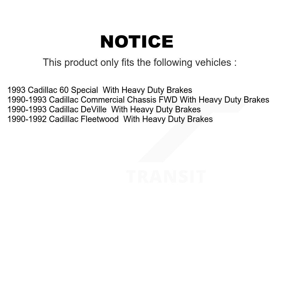 Brake Caliper Front Kit For Cadillac DeVille Fleetwood 60 Special Commercial