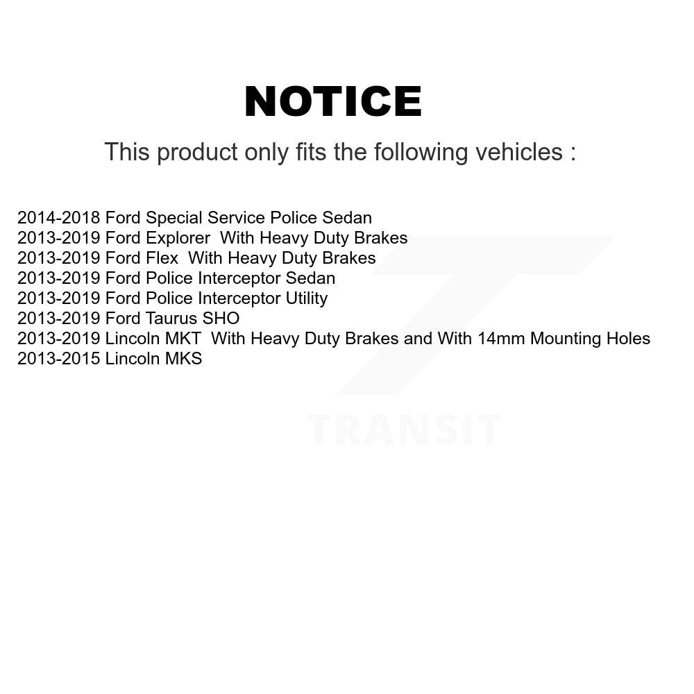 Brake Caliper Front Rear Kit For Ford Explorer Flex Taurus Police Interceptor