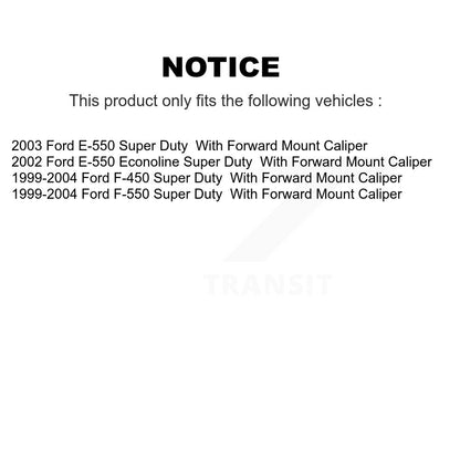Brake Caliper Front Rear Kit For Ford E-550 Super Duty F-450 F-550 Econoline