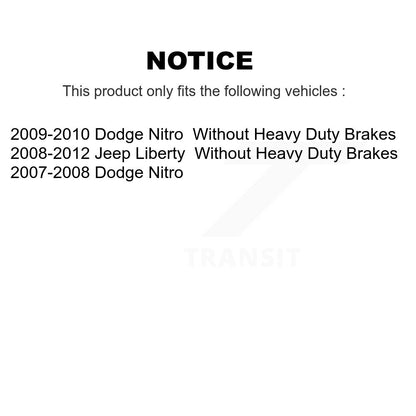 Disc Brake Caliper Left Right Side Front Rear Kit For Jeep Liberty Dodge Nitro
