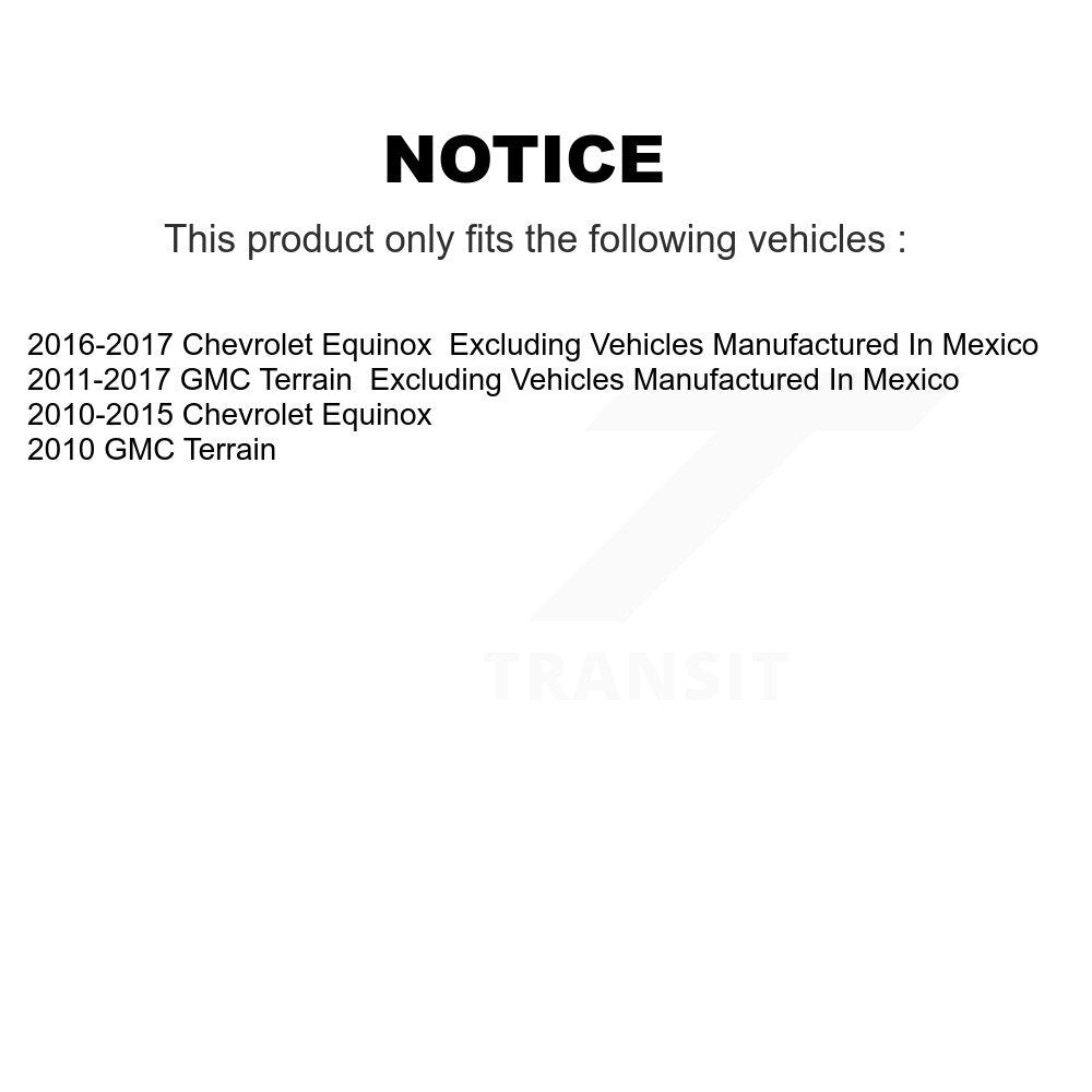 Brake Caliper Left Right Side Front Rear Kit For Chevrolet Equinox GMC Terrain