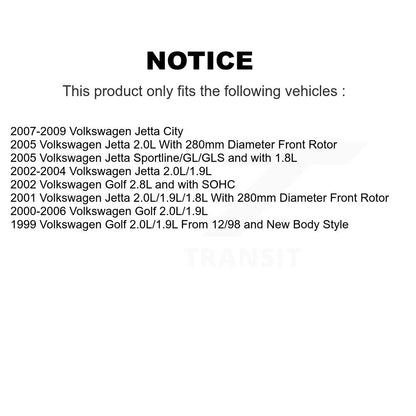 Disc Brake Caliper Left Right Side Front Rear Kit For Volkswagen Jetta Golf City