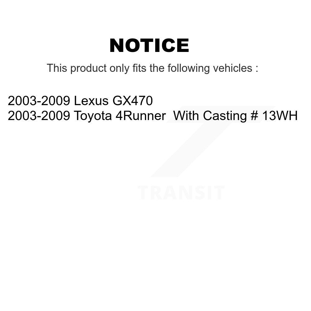 Brake Caliper Left Right Side Front Kit For 2003-2009 Toyota 4Runner Lexus GX470