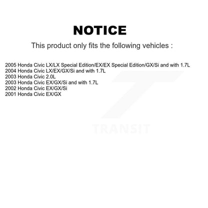 Disc Brake Caliper Left Right Side (Driver Passenger) Front Kit For Honda Civic