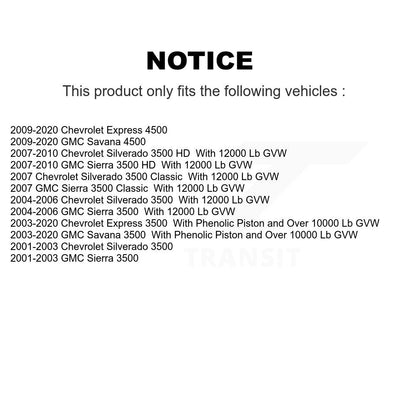 Brake Caliper Front Kit For GMC Chevrolet Savana 3500 Express Sierra Silverado