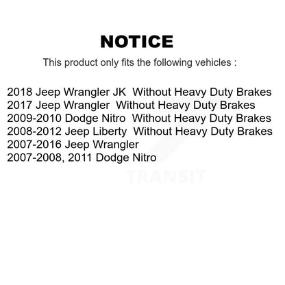 Brake Caliper Left Right Side Front Kit For Jeep Wrangler Liberty Dodge Nitro