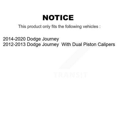 Brake Caliper Left Right Side (Driver Passenger) Front Kit For Dodge Journey