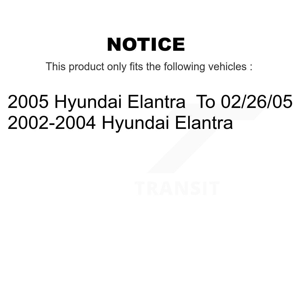 Brake Caliper Left Right Side (Driver Passenger) Front Kit For Hyundai Elantra