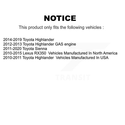 Brake Caliper Left Right Side Front Kit For Toyota Sienna Highlander Lexus RX350