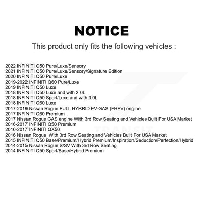 Brake Caliper Left Right Side Front Kit For Nissan Rogue INFINITI Q50 QX50 Q60 Z