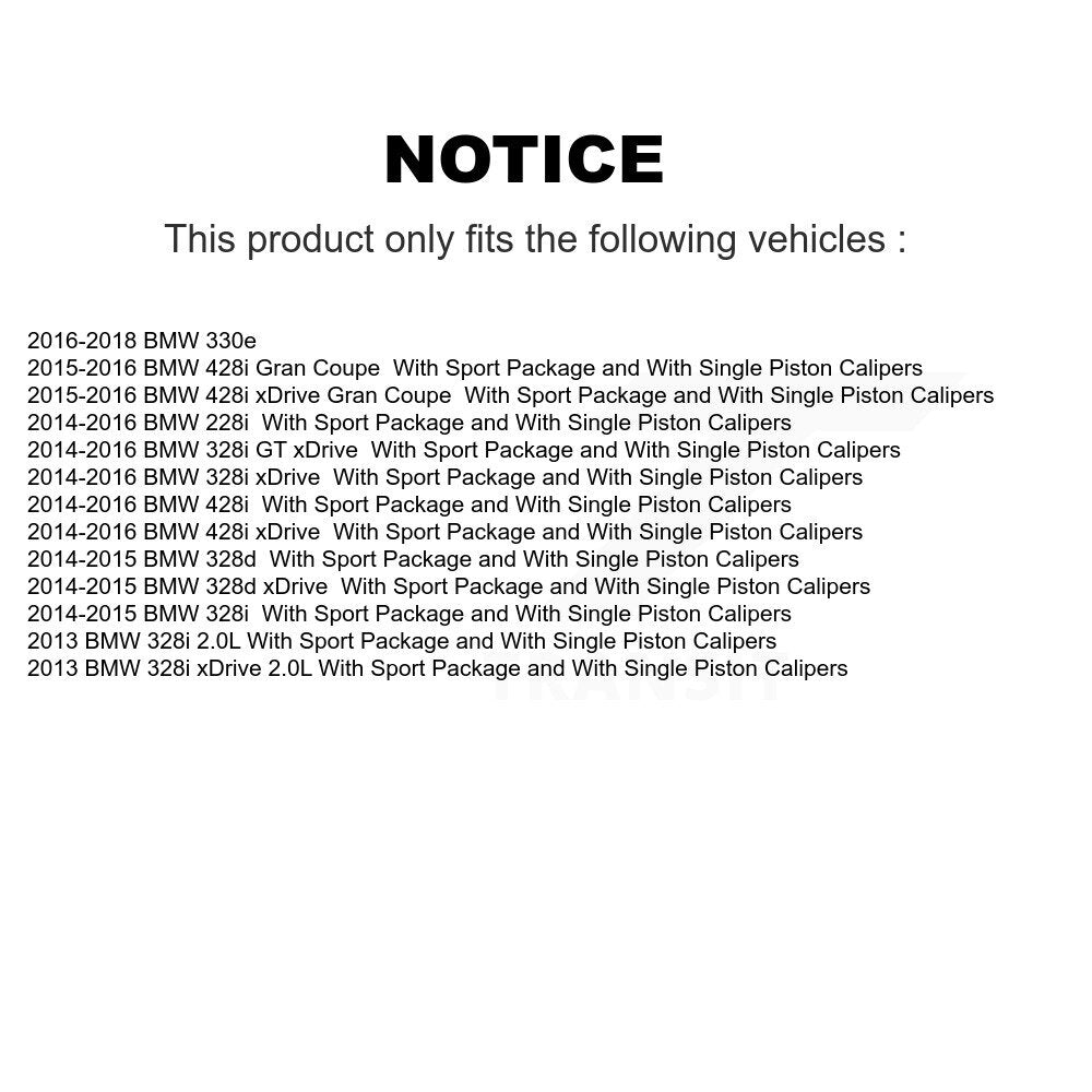Brake Caliper Front Kit For BMW 328i xDrive 428i Gran Coupe 328d GT 228i 330e