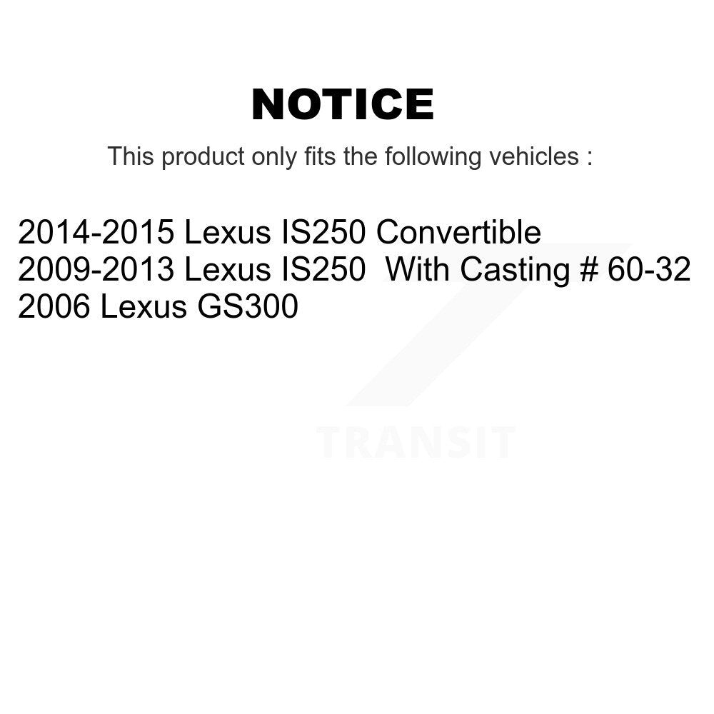Brake Caliper Left Right Side (Driver Passenger) Front Kit For Lexus IS250 GS300