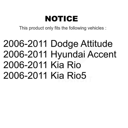 Brake Caliper Front Kit For 2006-2011 Hyundai Accent Kia Rio Rio5 Dodge Attitude