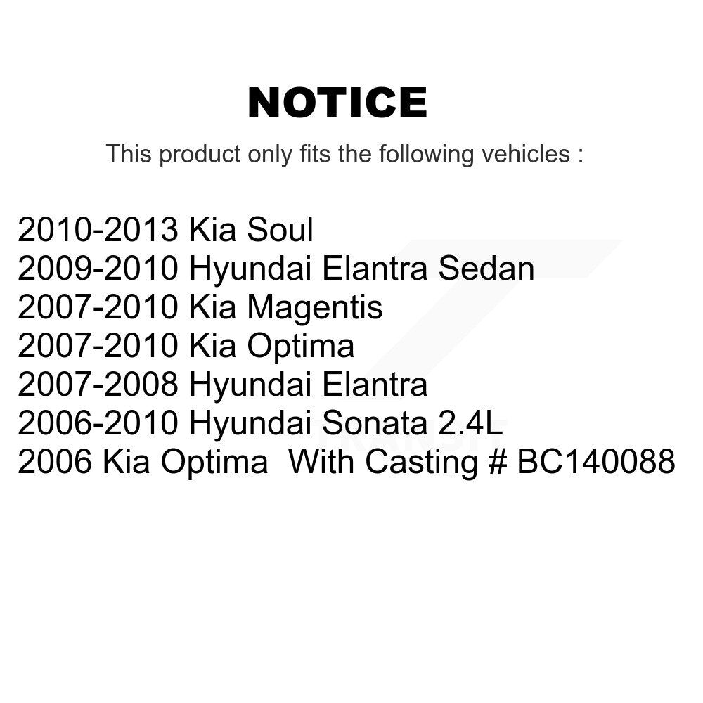 Brake Caliper Left Right Driver Passenger Side Front Kit For 2010-2013 Kia Soul
