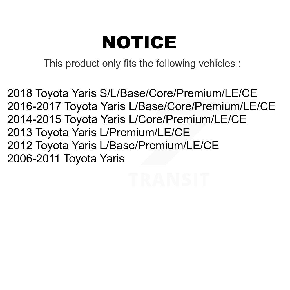 Disc Brake Caliper Left Right Side (Driver Passenger) Front Kit For Toyota Yaris