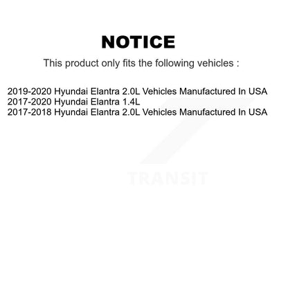 Brake Caliper Left Right Side (Driver Passenger) Front Kit For Hyundai Elantra