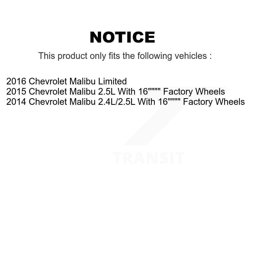 Brake Caliper Left Right Driver Passenger Rear Kit For Chevrolet Malibu Limited