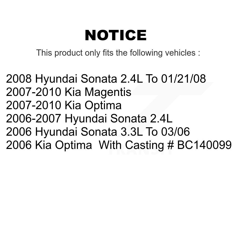 Brake Caliper Left Right Side Rear Kit For Hyundai Sonata Kia Optima Magentis