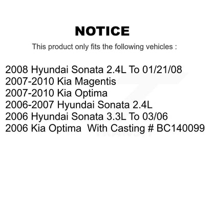 Brake Caliper Left Right Side Rear Kit For Hyundai Sonata Kia Optima Magentis