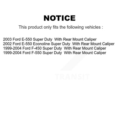 Disc Brake Caliper Rear Kit For Ford E-550 Super Duty F-450 F-550 Econoline