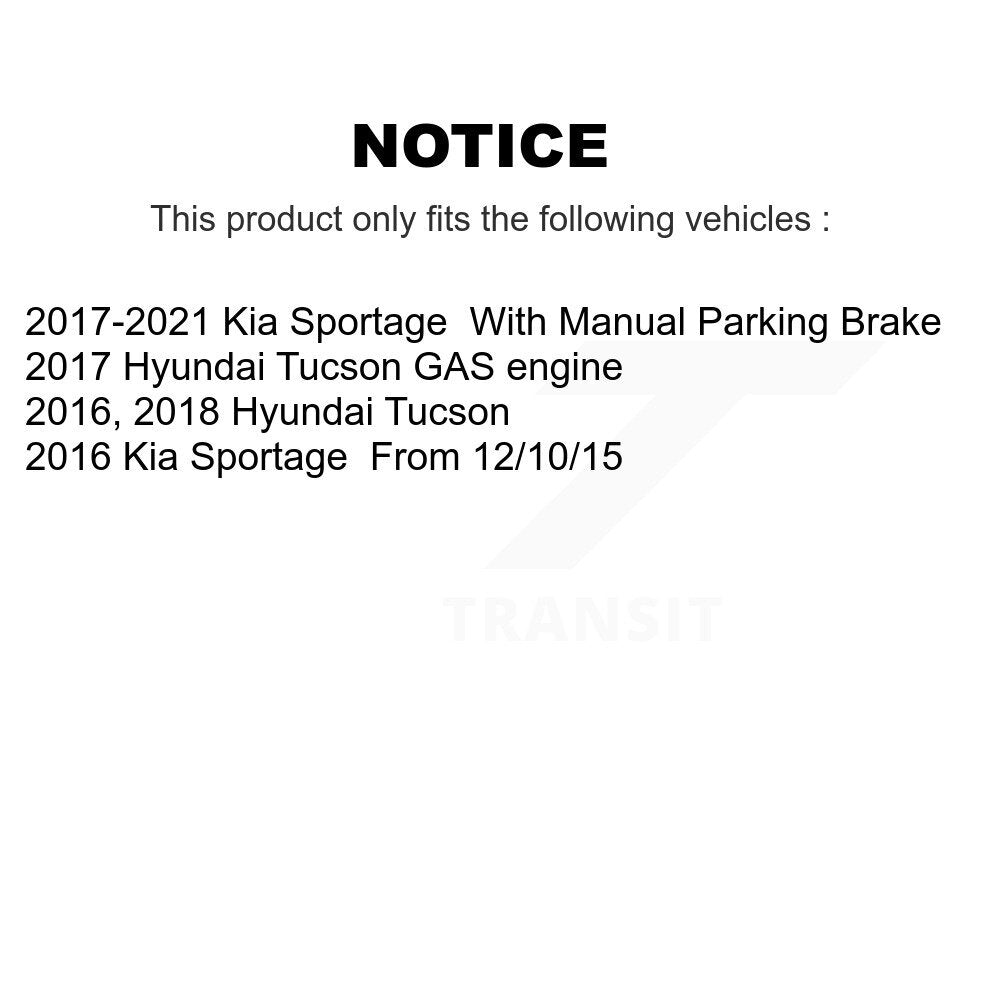 Disc Brake Caliper Left Right Side Rear Kit For Hyundai Tucson Kia Sportage