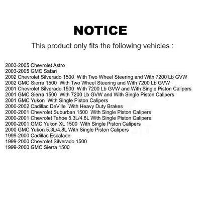 Brake Caliper Rear Kit For Chevrolet Silverado 1500 GMC Sierra Astro Safari XL