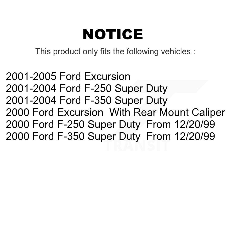 Brake Caliper Left Right Side Rear Kit For Ford F-350 Super Duty F-250 Excursion