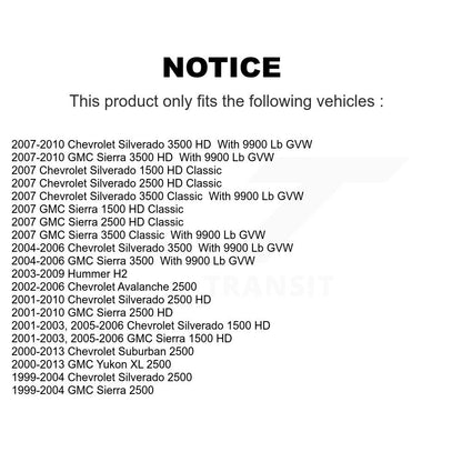 Brake Caliper Rear Kit For Chevrolet GMC Sierra 2500 HD Silverado 3500 Classic