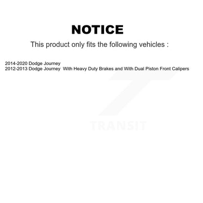 Disc Brake Caliper Left Right Side (Driver Passenger) Rear Kit For Dodge Journey