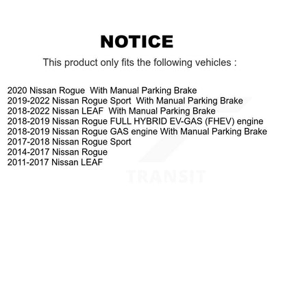 Disc Brake Caliper Left Right Side Rear Kit For Nissan Rogue Sport Qashqai LEAF